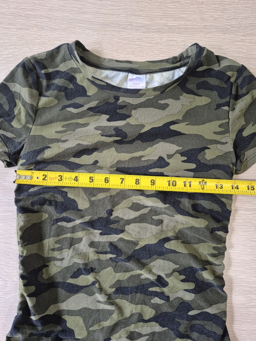Camo Short Sleeve Bodycon Dress - Olive Green - Picture 7 of 7